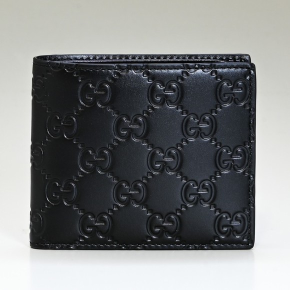 Gucci fee ssima Bifold AVEL Leather Wallet Black - Picture 1 of 5